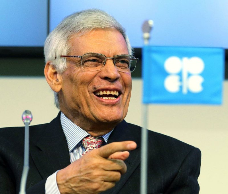 OPEC secretary-general Abdalla Salem El-Badri talks about oil prices Thursday after a meeting of the Organization of the Petroleum Exporting Countries in Vienna.