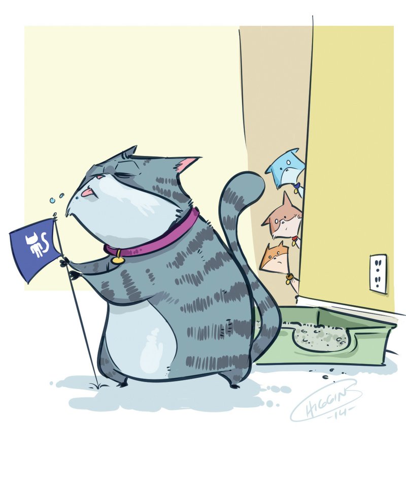 Arkansas Democrat-Gazette cat illustration.