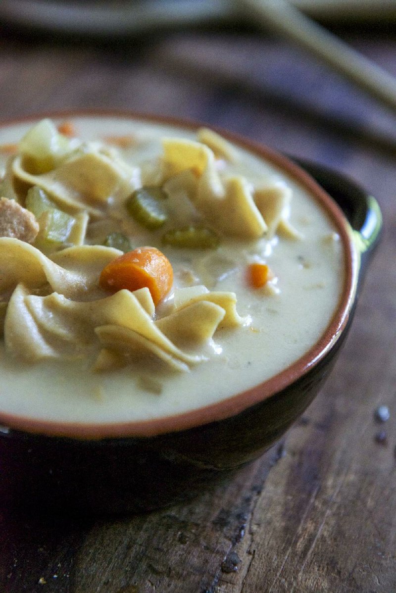 Creamy Slow Cooker Chicken Noodle Soup 