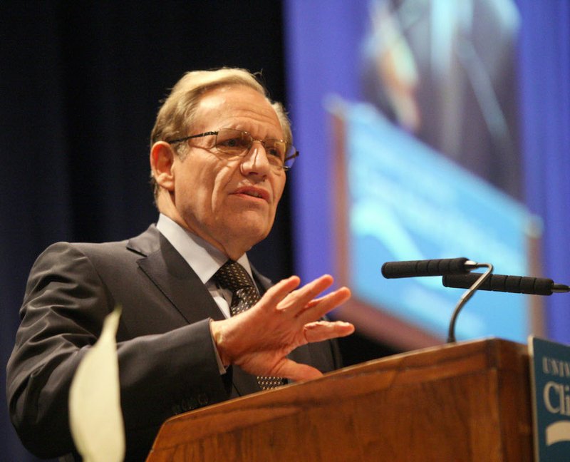 Pulitzer Prize-winning journalist and author Bob Woodward talks at the Stathouse Convention Center in Little Rock in this 2009 file photo.