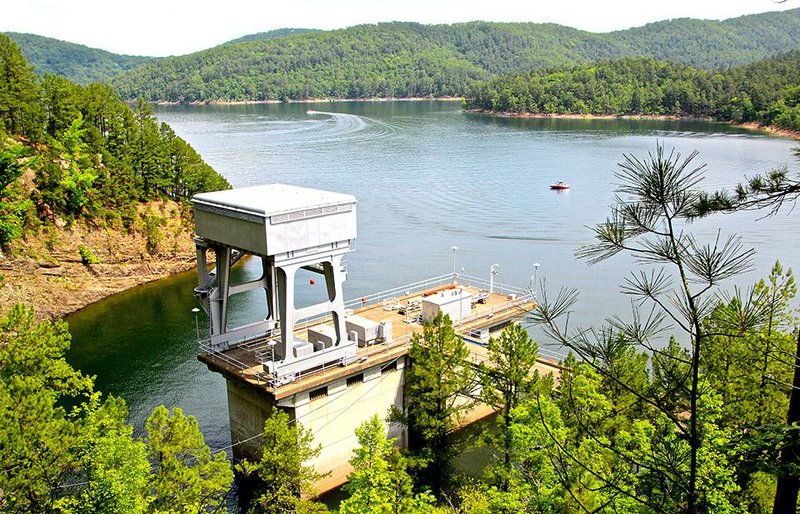 The eastern terminus of the Lake Ouachita Vista Trail features an overlook of Lake Ouachita and the Blakely Mountain Dam water intake tower.
The 40-mile long trail system ends at Avery Recreation Area just west of Mountain Pine.

Arkansas Democrat-Gazette/MICHAEL STOREY