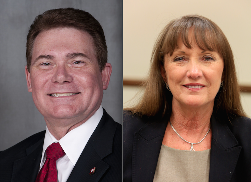 Allen Kerr, left, seen in a 2012 candidate filing, and Sheila Sharp, right, in 2013.