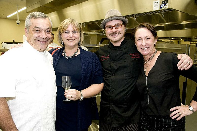 Matthew Cooper (second from right) with Marc and Caroline Guizol and Lori Hambuchen.