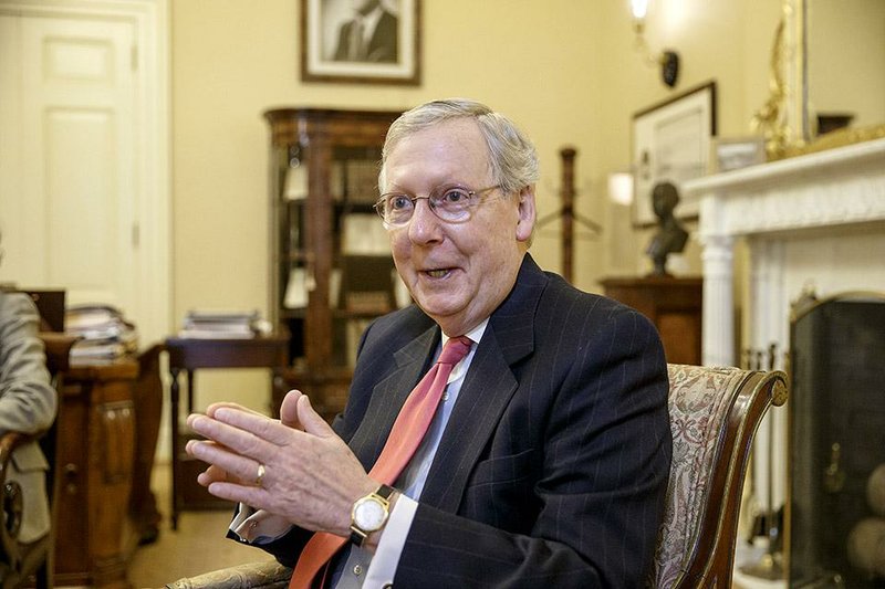 Incoming Majority Leader Mitch McConnell, R-Ky., discusses his legislative agenda for the GOP-controlled Senate during an interview Wednesday at the U.S. Capitol. 