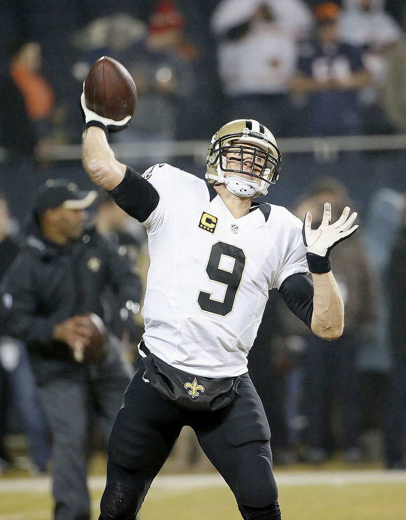 The Atlanta Falcons defense is preparing to face New Orleans Saints quarterback Drew Brees (above) on Sunday in New Orleans. Brees is 13-4 against the Falcons, who have a shot at a division title on the line.