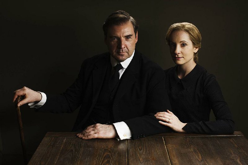 Downton Abbey stars Brendan Coyle and Joanne Froggatt as John and Anna Bates. AETN airs a Season 4 marathon beginning at 1:30 p.m. today.