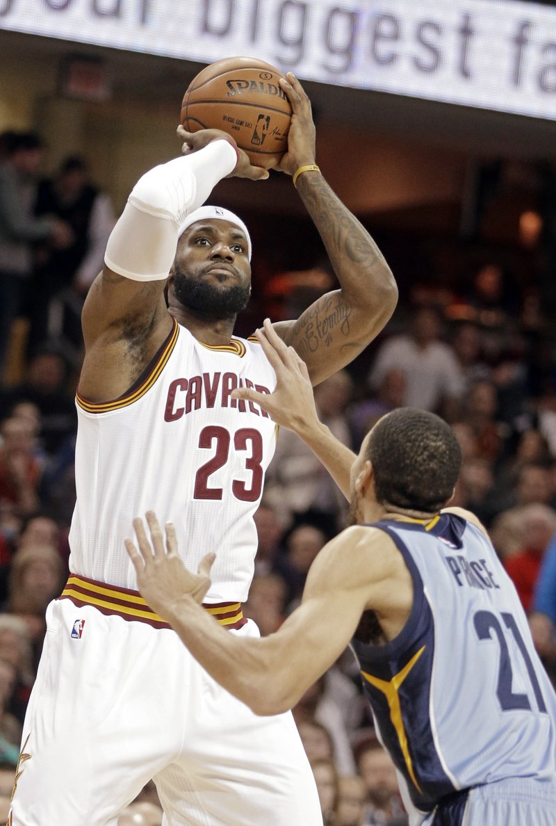 LeBron scores 25, Cavs tame Grizzlies