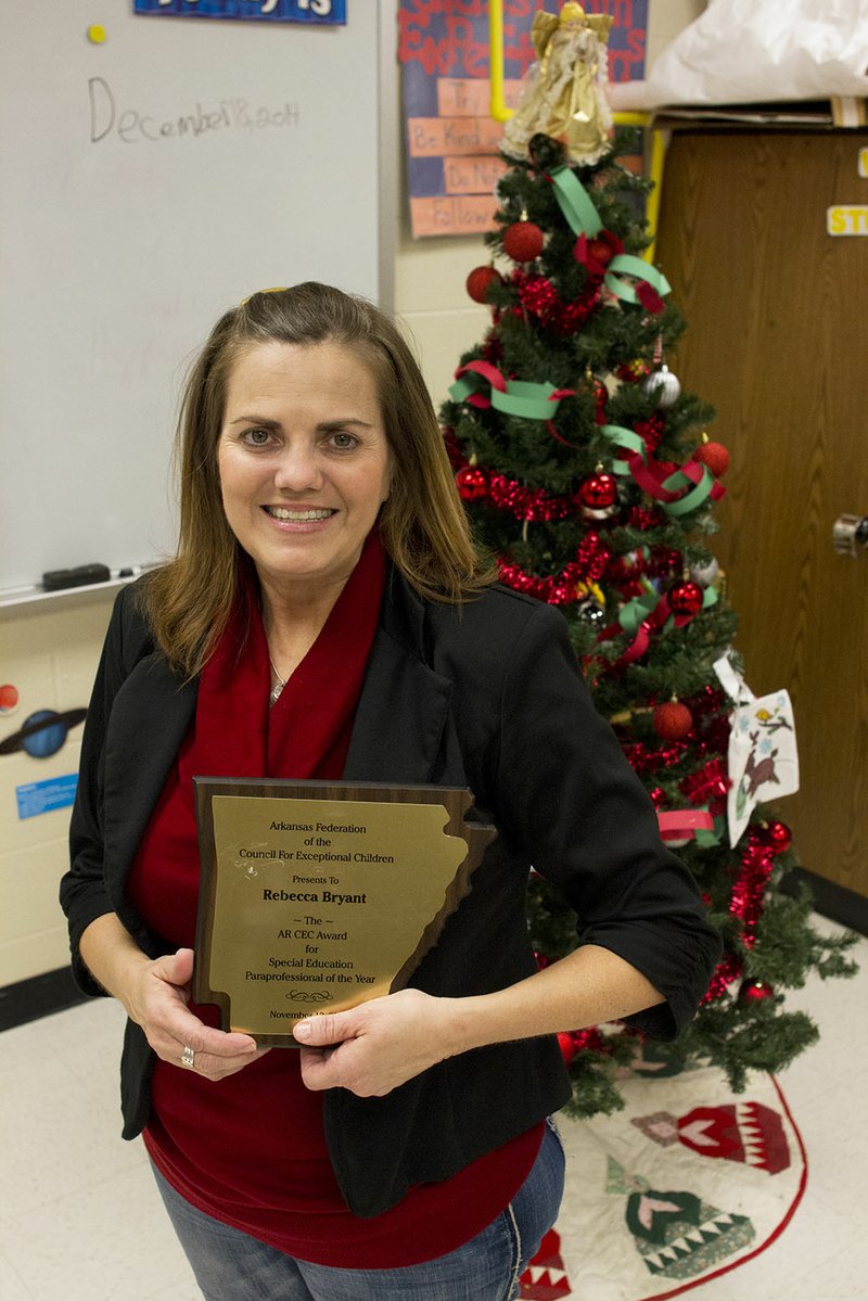 Rebecca Bryant, special education paraprofessional at Cabot High School, was recently named the Special Education Paraprofessional of the Year by the Arkansas Federation of the Council for Exceptional Children.