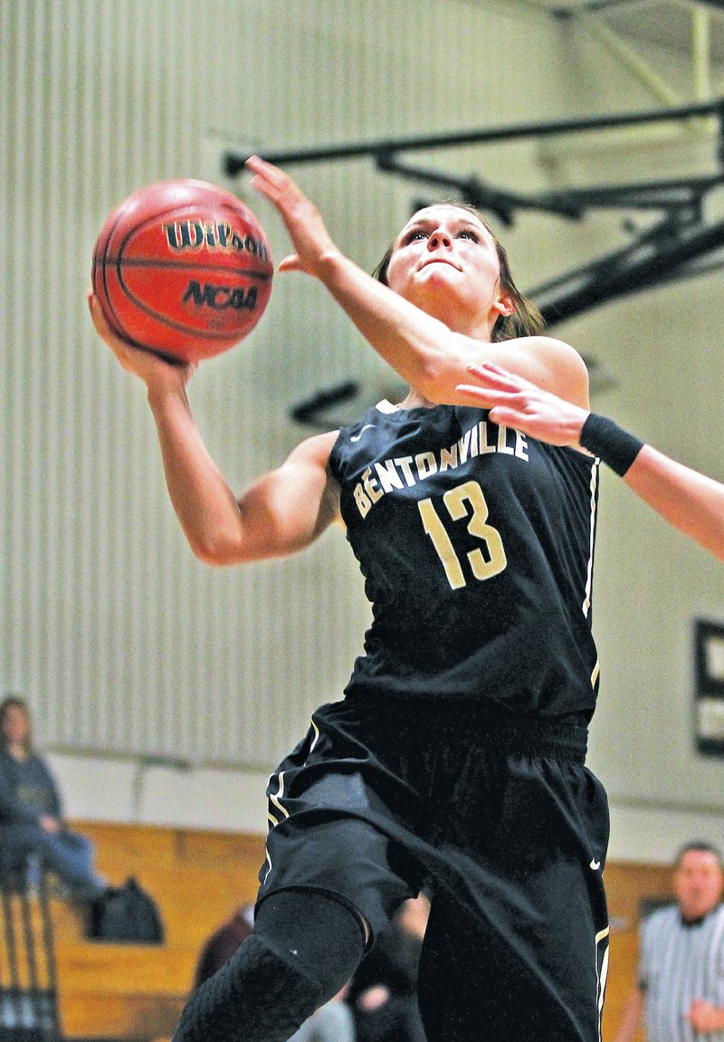  Special To NWA Media SAMANTHA BAKER Jordan Martin of Bentonville goes up for two during the game against Van Buren on Tuesday at the 60th annual Neosho Holiday Classic in Neosho, Mo.