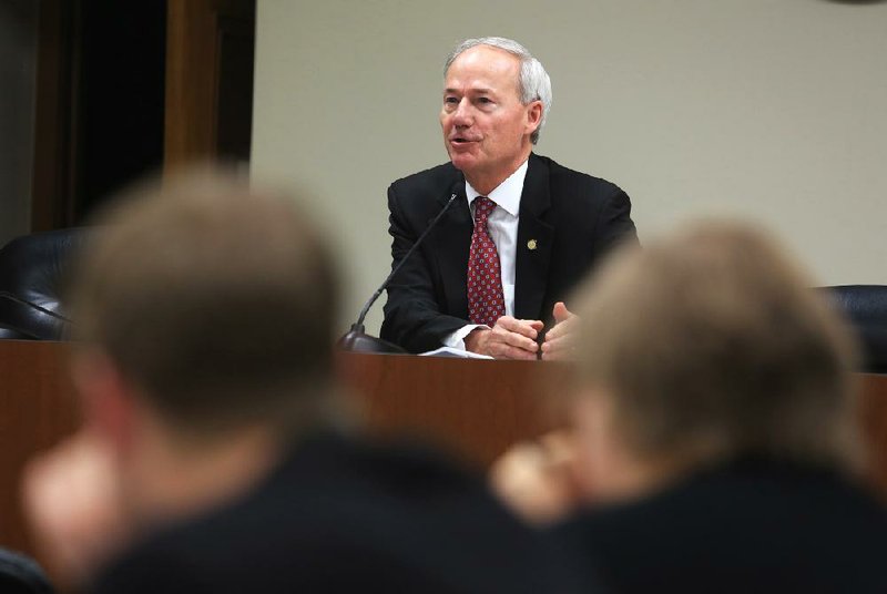 The future of the state’s private-option health-insurance plan can probably wait until after the Legislature addresses tax cuts, Gov.-elect Asa Hutchinson told journalists Tuesday in Little Rock. 