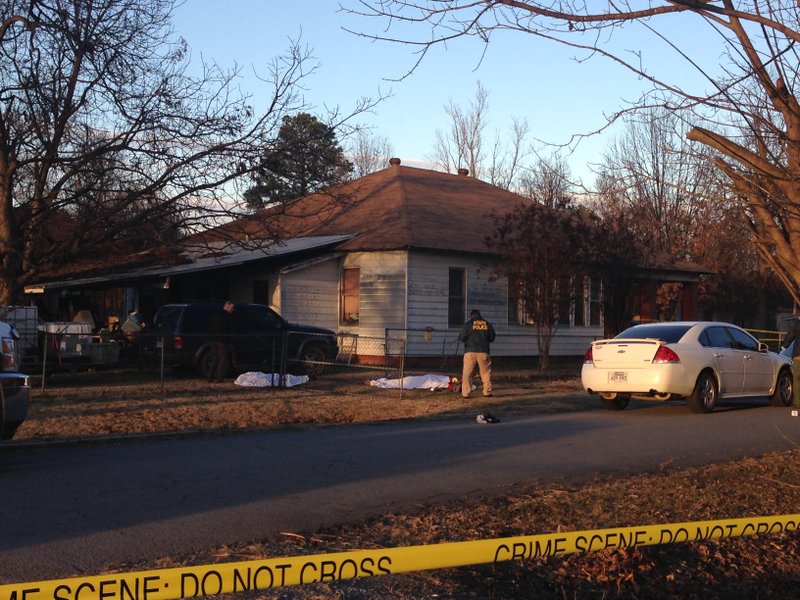 Arkansas State Police investigate a Friday afternoon officer-involved shooting that left two men dead.