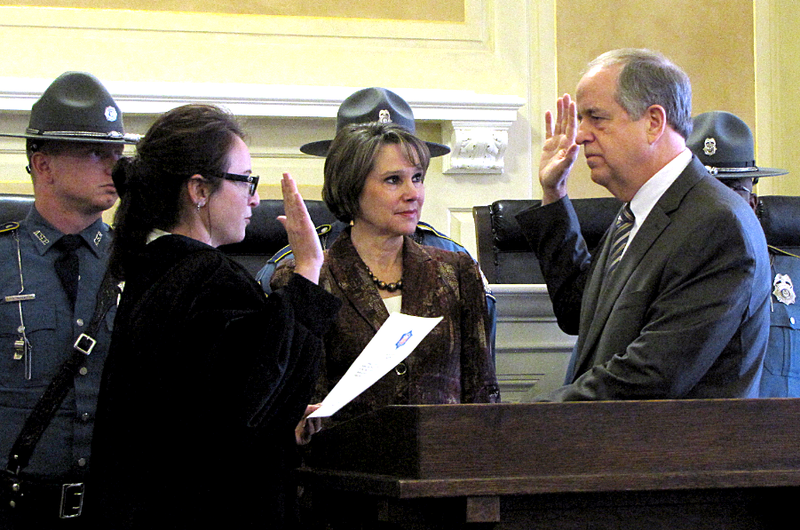 Bill Bryant is sworn in Monday as the new director of the Arkansas State Police.