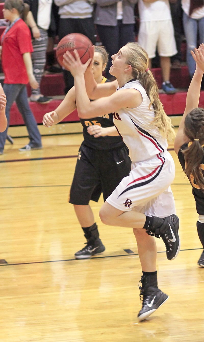 Photograph courtesy of Russ Wilson Mikhaela Cochran scored 23 points in the game against Gravette Tuesday, Jan. 6.