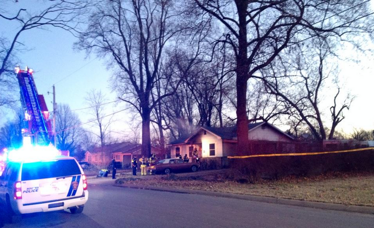 The scene of a fatal house fire Sunday morning in Rogers.