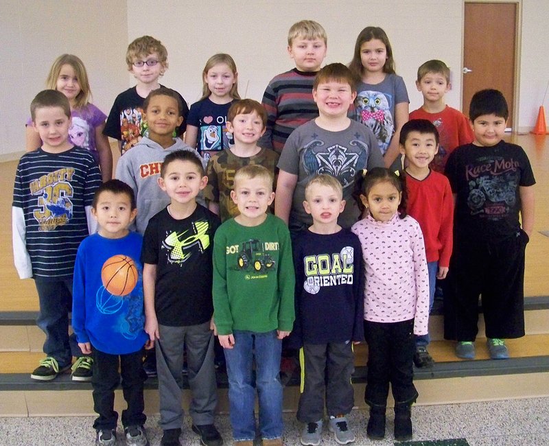Submitted Photo The Shining Stars at Gentry Primary School for the week of Jan. 16 are: Kindergarten &#8212; Calvin Lee, Eagan Harper, Bryson Woodall, William Romig and Rosa Corado; First Grade &#8212; Jayden Kindle, Eniko Cain, Benjamin Dugger, Blaise Hawkins, Ace Xiong and Lazaro Magana; Second Grade &#8212; Evelyn Wooters, Maynard Hickman, Cadence Selent, Staley Thompson, Devyn Lemke and Bryce Arthur.