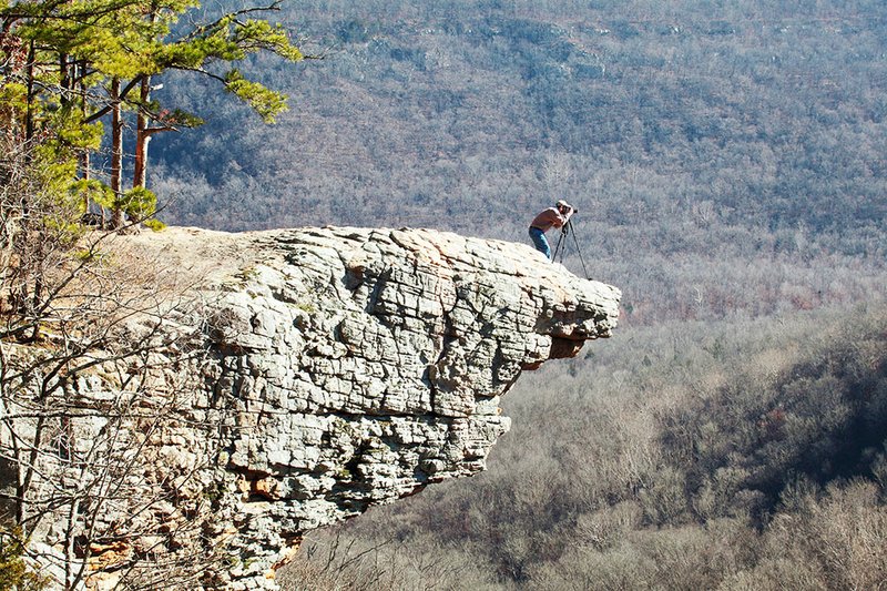 The Sentinel-Record/Corbet Deary NATURE LOVERS: The view from Hawksbill Crag is awe-inspiring, providing nature lovers an opportunity to experience the Ozark National Forest in all its splendor.