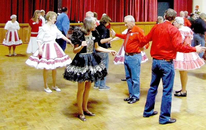 COURTESY PHOTO Members of area square-dance clubs attend regular dances all over the region including Mondays at Riordan Hall.