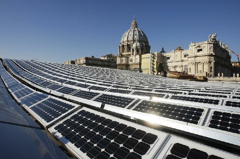 Pope Benedict XVI was called the ‚ÄúGreen Pope‚Äù for his efforts to bring solar power to the Vatican, including these panels atop Paul VI Hall and now Pope Francis is set to address climate change in an encyclical expected to be complete in June or July.