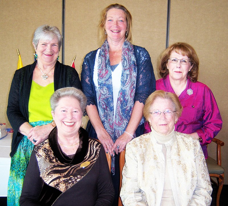 Submitted photo COLONIAL DAMES GROW: Judy Robbins, front left, Caroline Campbell; back, Nancy Mayer, her daughter Karen Serwatka, and Pat McLemore are the newest members of Colonial Dames 17th Century, Col. John Washington Chapter.