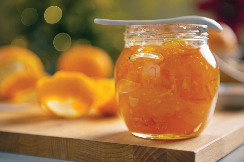 Thin-shred orange or tangerine marmalade adds zing to this glaze.