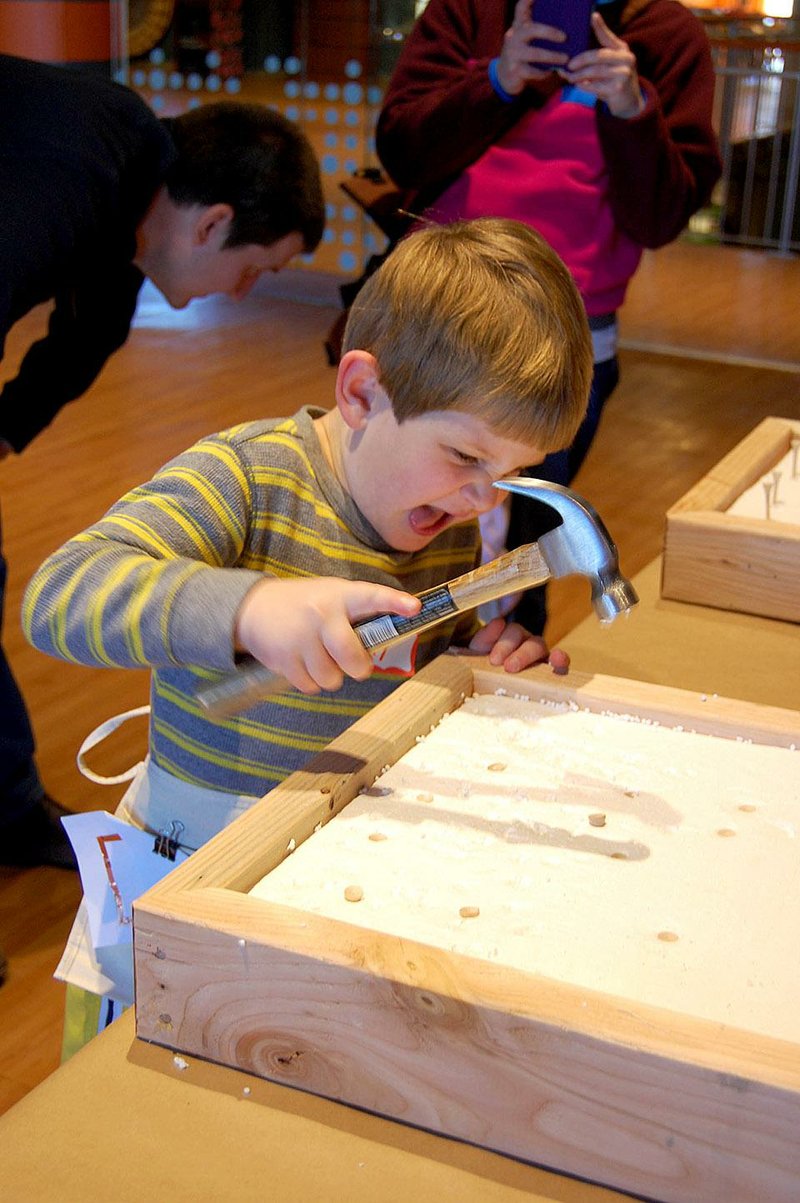 Hands-on activities for all ages are a highlight of the Museum of Discovery’s Build it Lab. 