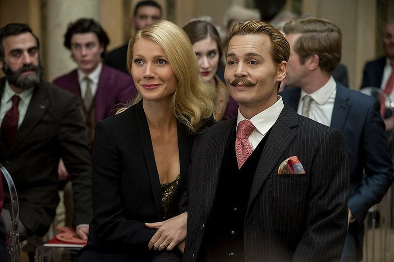Gwyneth Paltrow and Johnny Depp star in Mortdecai. The film finished in ninth place at last weekend’s box office and made $4.2 million.