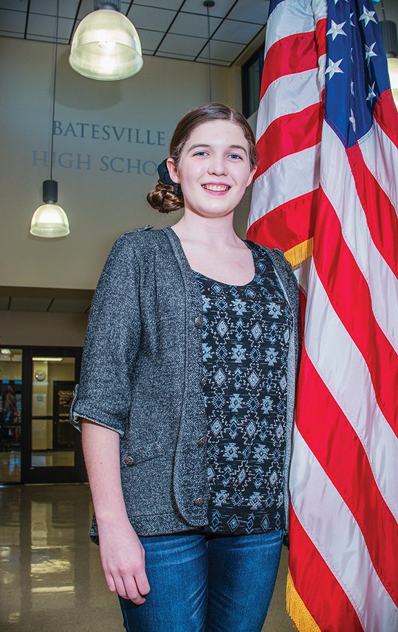 Katherine Sanders, a junior at Batesville High School, is one of two Arkansas students who will join 103 other students for a week in the United States Senate Youth Program next month in Washington, D.C. The students will learn from high-ranking members of each branch of government.

