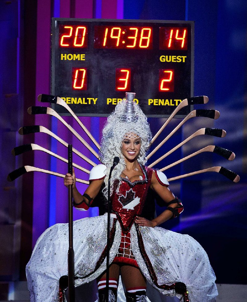 Chanel Beckenlehner’s over-thetop hockey-theme costume at the Miss Universe competition was less “O Canada” and more “OMG Canada.” 
