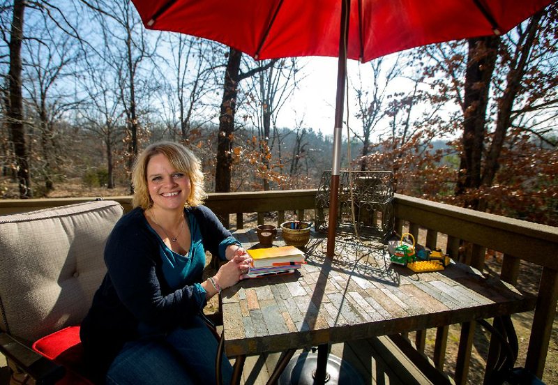 Rhonda Franz; photographed on Friday, Jan. 23, 2015, in her favorite place -- the back deck of her Lowell home