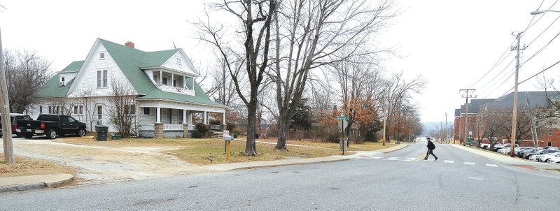 NWA Democrat-Gazette/J.T. WAMPLER Paul Jeske, whose family owns about 4 acres north of Cleveland Street and Razorback Road, revealed plans for a 56-unit residential development during two neighborhood meetings last week. The land is across Cleveland Street from University of Arkansas residence dorms.
