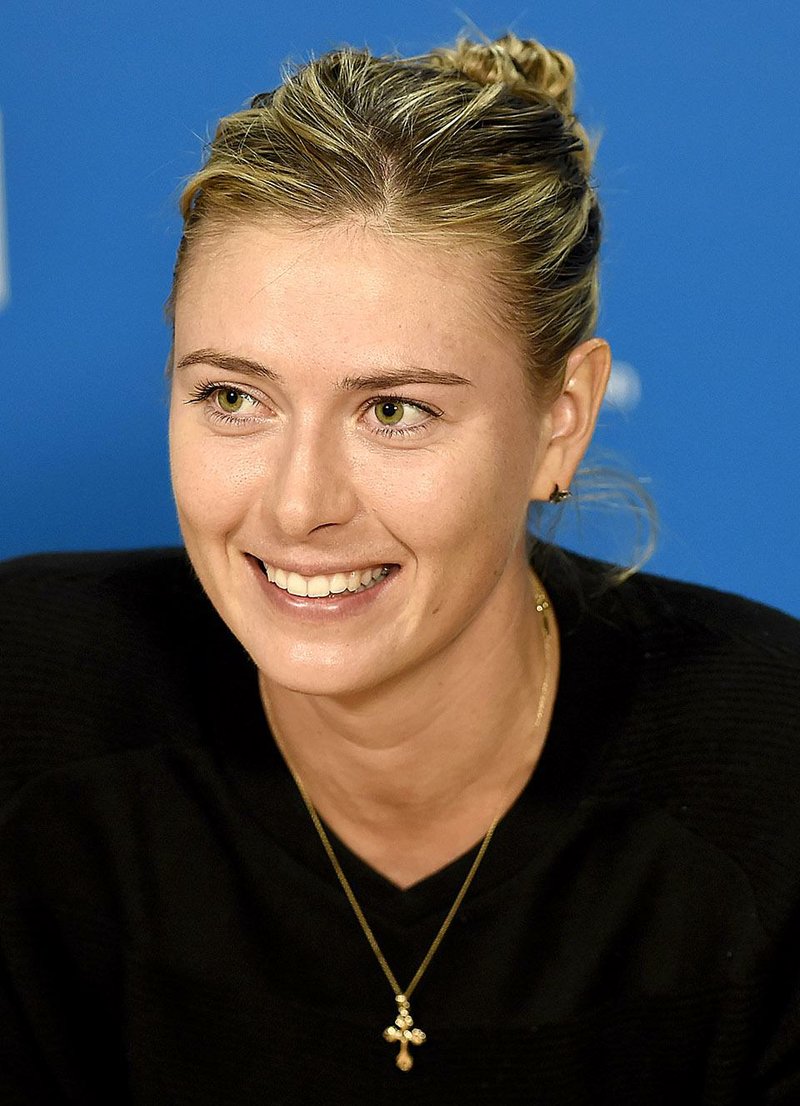 Maria Sharapova of Russia speaks during a press conference after her women's singles final loss to Serena Williams of the U.S. at the Australian Open tennis championship in Melbourne, Australia, Saturday, Jan. 31, 2015. 