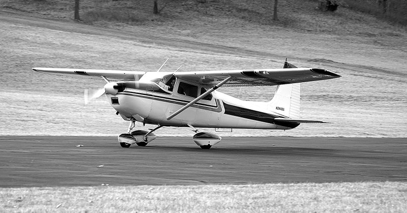 Photo by Randy Moll A Cessna landed and took off from the Crystal Lake Airport on Jan. 28. With the strong crosswinds, landing straight on the runway was a bit more of a challenge.