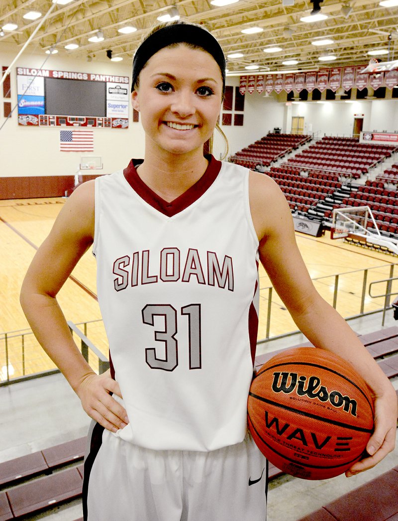 Bud Sullins/Special to the Herald-Leader Siloam Springs senior Mayse Pippin is second on the Lady Panthers in scoring at 10.6 points per game. She also averages 4.9 rebounds, 1.9 assists and 1.3 steals per game. Pippin and the Lady Panthers host Mount St. Mary on Friday for homecoming. Coronation is at 5:30 p.m., followed by the boys game against Little Rock Catholic at 6 p.m., and the girls game at 7:30 p.m.