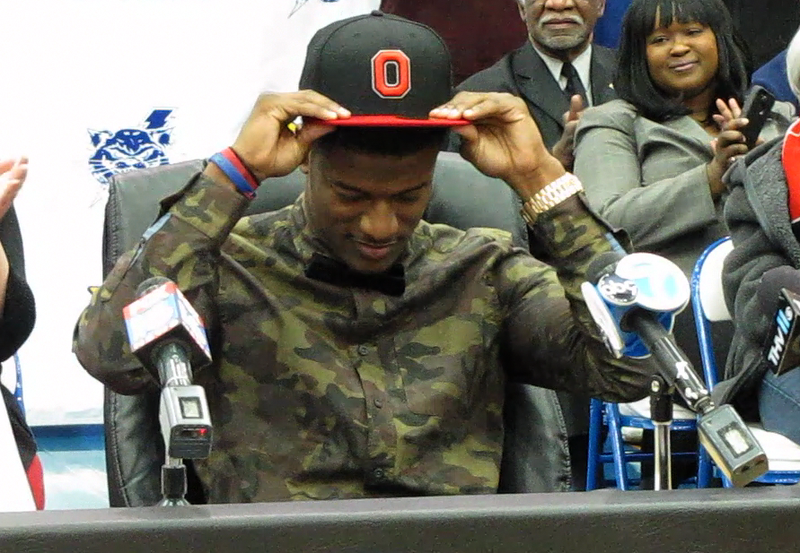 North Little Rock's K.J. Hill signed Wednesday morning with Ohio State.