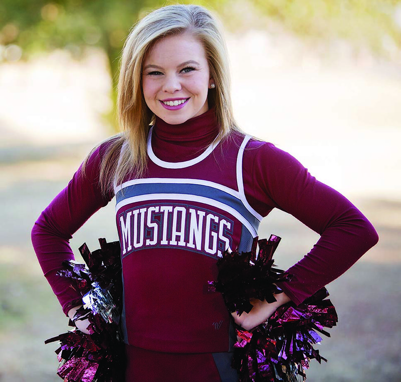 Kelsie Roland, 17, has been cheering since she was 6 years old, she said. Roland is a Perryville High School cheerleader, as well as a member of the Falcons Cheer Force Arkansas competitive team at the Sonshine Academy in Conway. She won a competition to be the Face of Worldwide Spirit Association, a cheerleading company. Her Sonshine Academy team won a bid to the Cheerleading Worlds competition, which will be held in May at Disney World in Orlando, Fla.