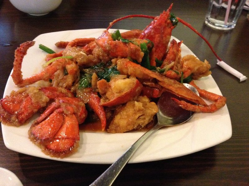 The Ginger & Onion Lobster was alive in a tank at Mr. Cheng’s Authentic Chinese Cooking in North Little Rock a few minutes before the kitchen applied the ginger, the onion, the sauce and a little coating. 