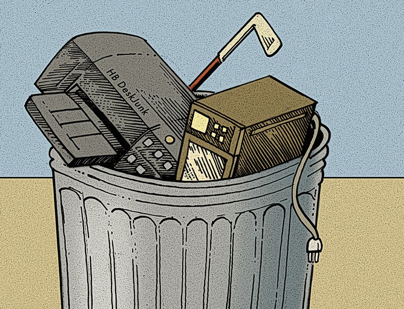 Arkansas Democrat-Gazette clutter illustration.