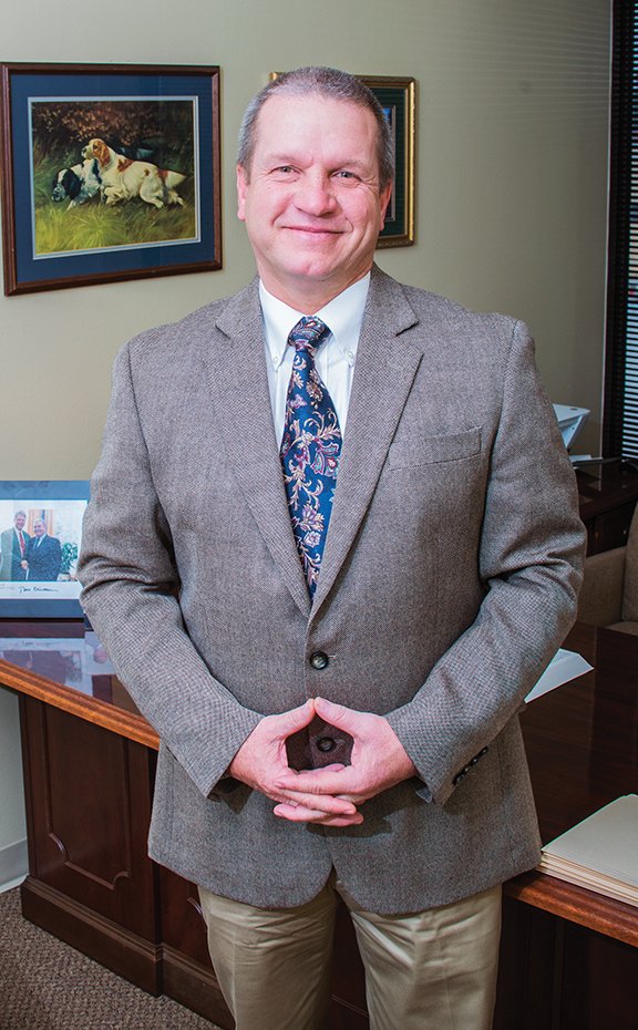 Alan Cockrill, the first chief of police in Batesville in more than 30 years, stands in his temporary office as he gets the city’s new police department together. Batesville has not had its own police force since 1981.