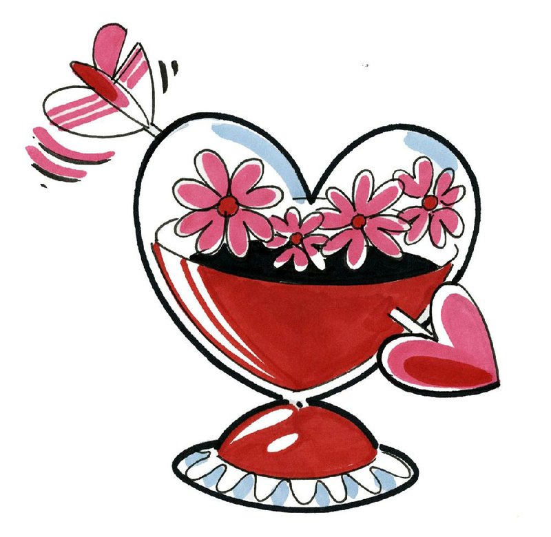 Arkansas Democrat-Gazette Valentine plant illustration.