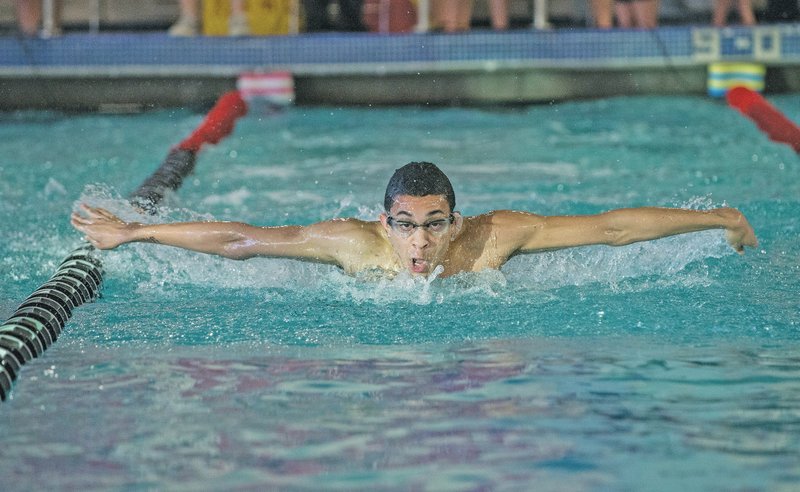 NWA Democrat-Gazette/ANTHONY REYES Taryn England has emerged as a top swimmer for Springdale Har-Ber after attempting the sport for the first time as a sophomore. He&#8217;s qualified in the 200 freestyle and the 500 freestyle for the state meet in Little Rock.
