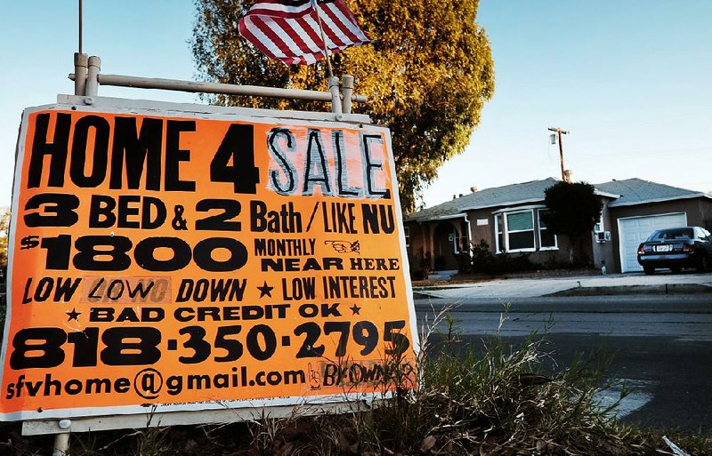 A sign advertises a house for sale last month in Los Angeles. The Standard & Poor’s/Case-Shiller home price index rose 4.5 percent in December compared with 12 months earlier. 