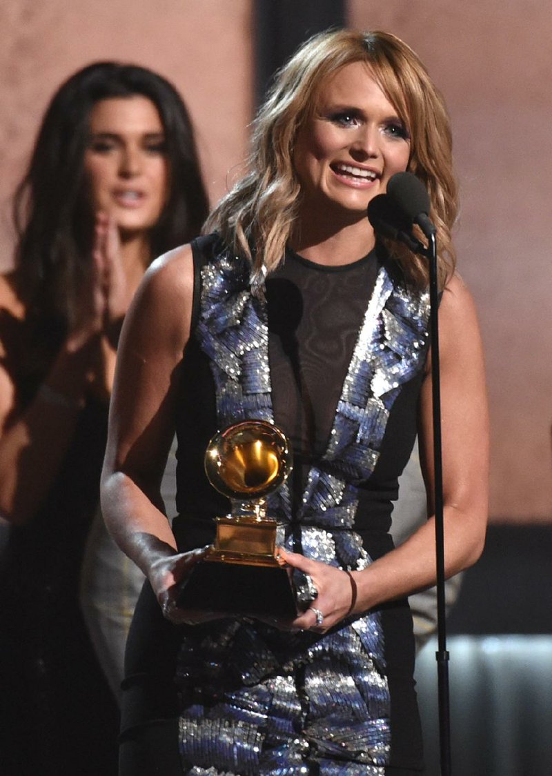 Miranda Lambert accepts the award for best country album for Platinum at the 57th annual Grammy Awards earlier this month. 