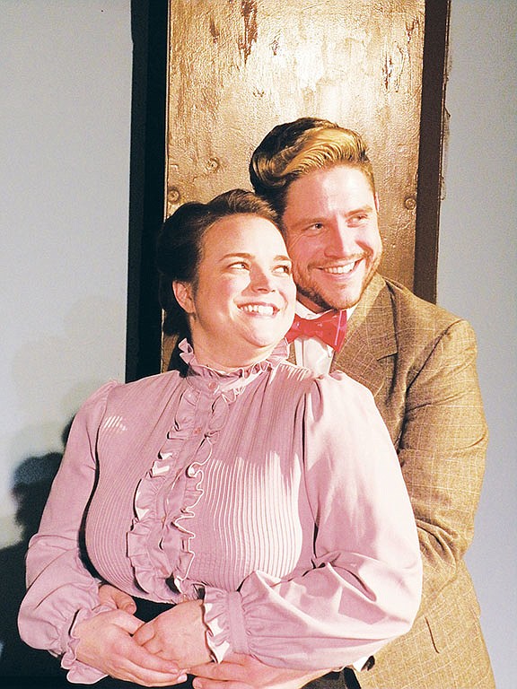 Professor Harold Hill, portrayed by Justin Pike, and Marian Paroo, played by Jennifer Jackson Restum, find themselves falling in love in The Music Man. The Royal Players will present the musical at the Royal Theatre beginning at 7 p.m. Friday.