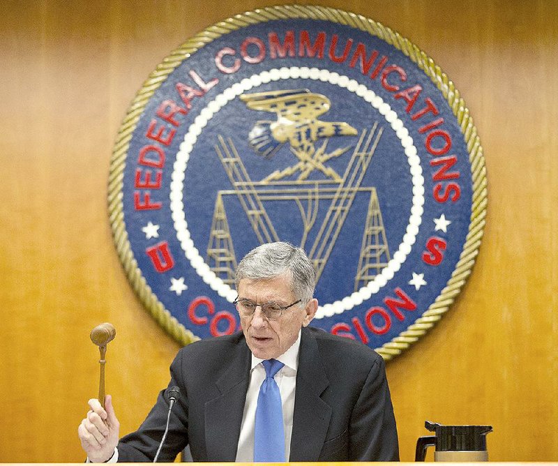 FCC Chairman Tom Wheeler ends a meeting Thursday in Washington during which new rules were instituted for the Internet. Internet access is “too important to let broadband providers be the ones making the rules,” Wheeler said. 