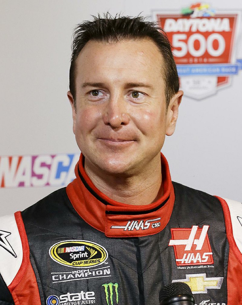 Kurt Busch during NASCAR auto racing media day at Daytona International Speedway in Daytona Beach, Fla., Thursday, Feb. 13, 2014. 