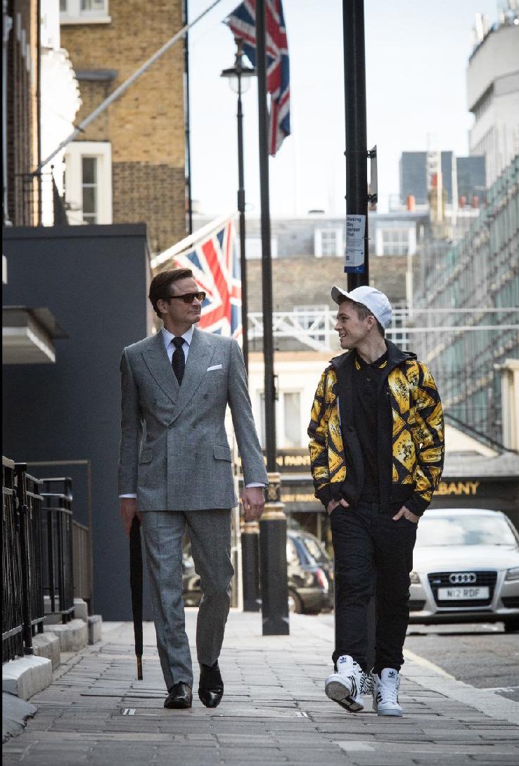 Harry (Colin Firth, left), an extremely suave spy, helps Eggsy (Taron Egerton) turn his life around by trying out for a position in a top-secret independent intelligence organization in Kingsman: The Secret Service. The film came in second at last weekend’s box office and made about $12 million.