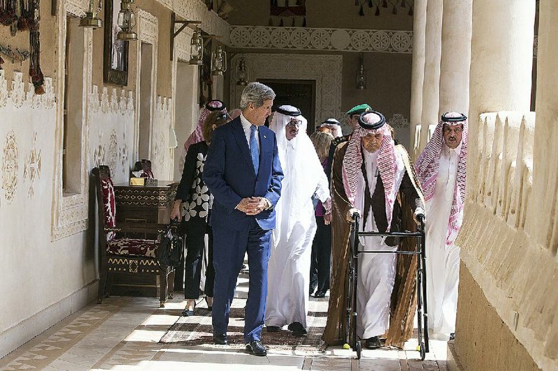 U.S. Secretary of State John Kerry joins Saudi Foreign Minister Prince Saud al-Faisal in Riyadh on Thursday. 