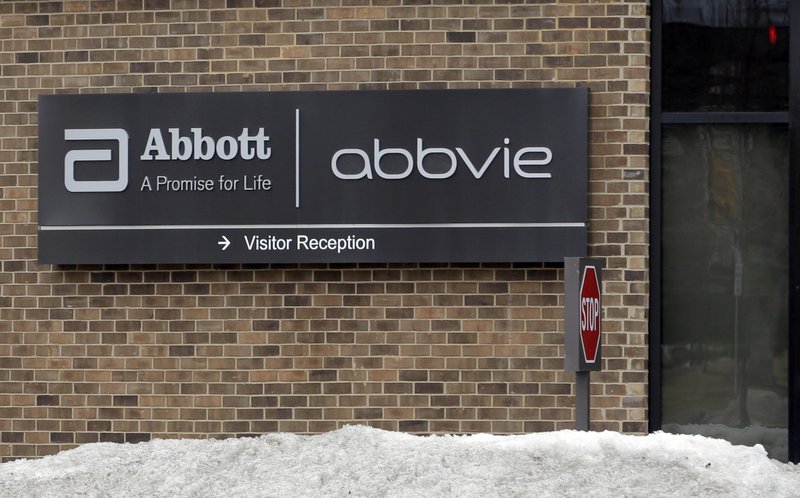 This Saturday, Jan. 24, 2015 photo shows the exterior of Abbvie, in Lake Bluff, Ill. AbbVie will spend about $21 billion to buy leukemia drugmaker Pharmacyclics in its first major deal attempt since walking away from a $55 billion takeover of Shire last fall, the company announced, late Wednesday, March 4, 2015. 