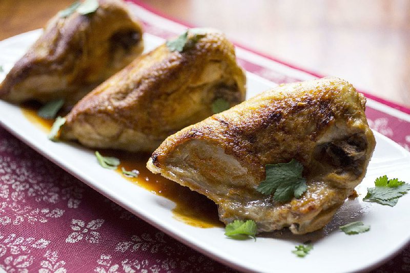 Sweet-Spicy-Salty Chicken cooks in less than half an hour using a pressure cooker. 