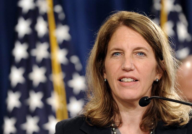 In this July 28, 2014 file photo, Health and Human Services Secretary Sylvia Burwell speaks in Washington. 